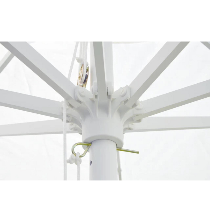 White Corallo Classic 3X3 mt central pole umbrella