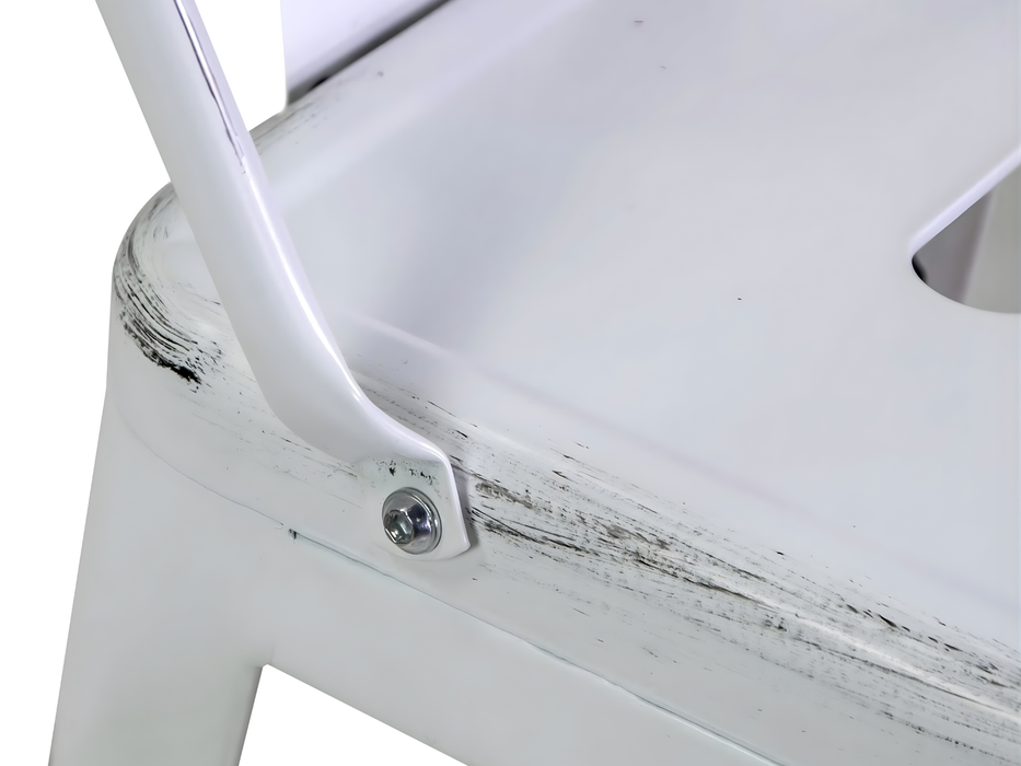 Sgabello Ferro New Bristol con Schienale