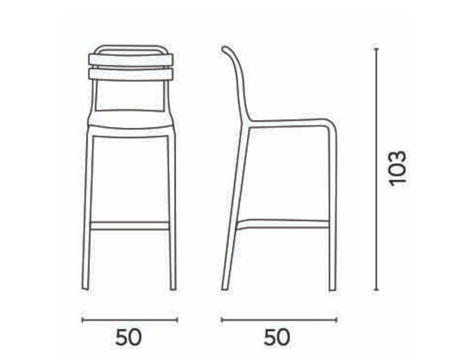 Sgabello Monza Greenwood