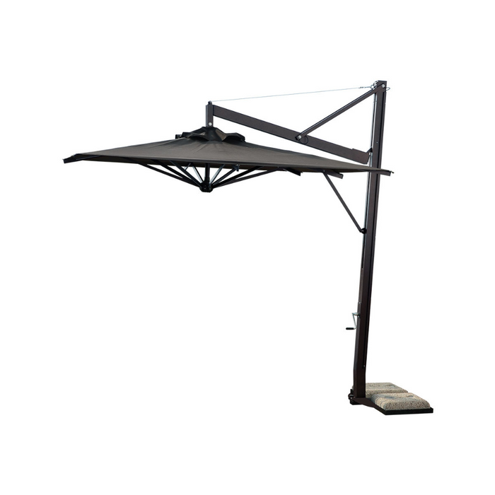 Anthracite side pole umbrella Pratique Classic 3X4