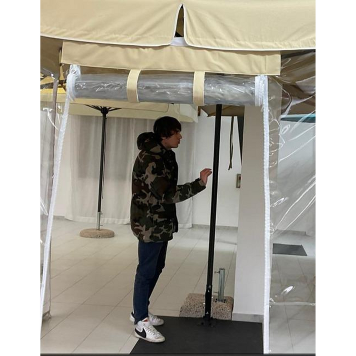 Central pole umbrella country frame Facility Wood 3X3 mt