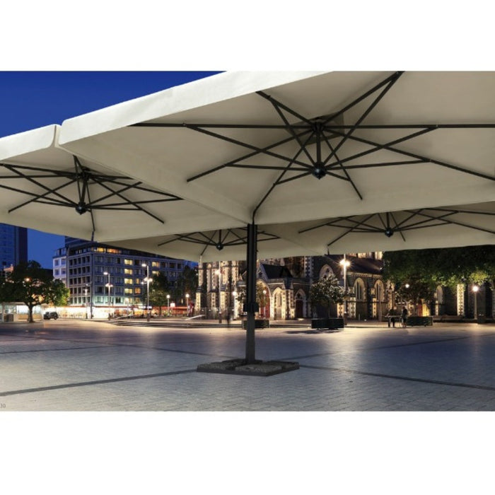 Giant umbrella with central pole anthracite Titano Classic 8X8 m